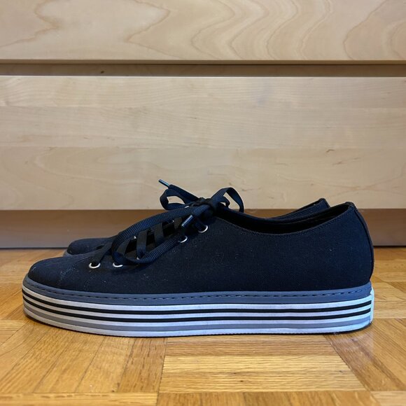PAUL SMITH BLACK CANVAS SOTTO SNEAKERS, SIZE: 11 US / 44 EU / 10 - Picture 4 of 9